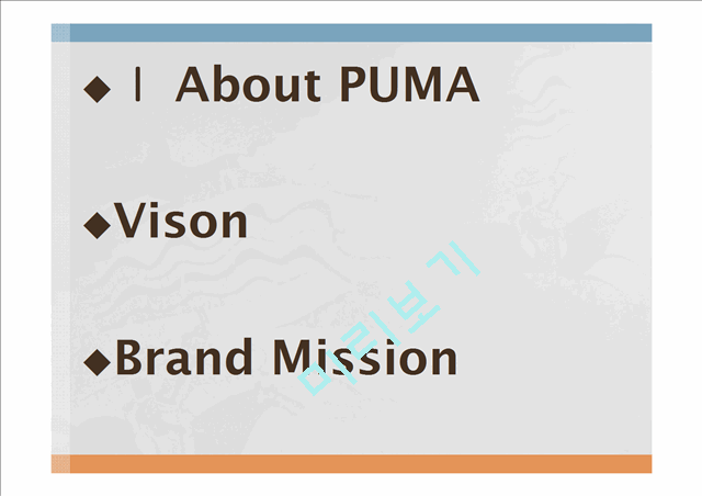 후발주자 성공기,PUMA Korea,제품 차별화,서비스 차별화,브랜드마케팅,서비스마케팅,글로벌경영,사례분석,swot,stp,4p   (3 )